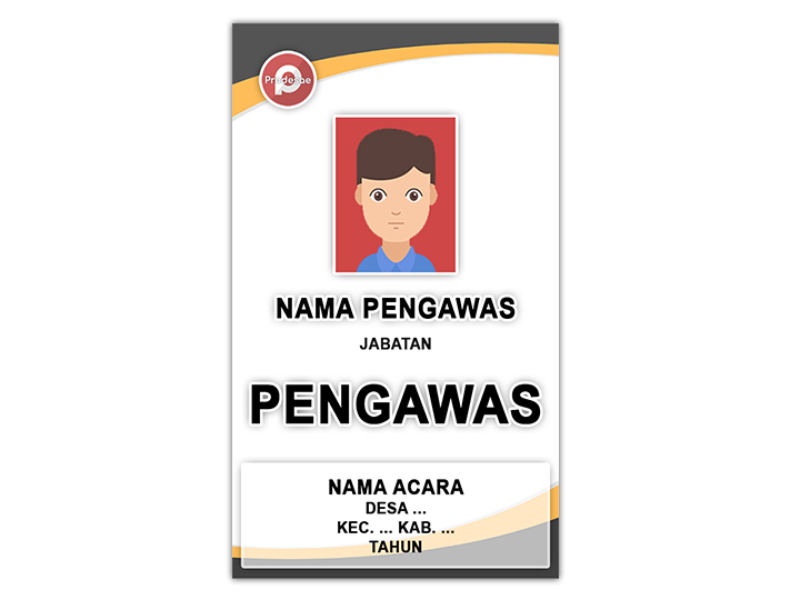 Download Template ID Card Pengawas File PSD
