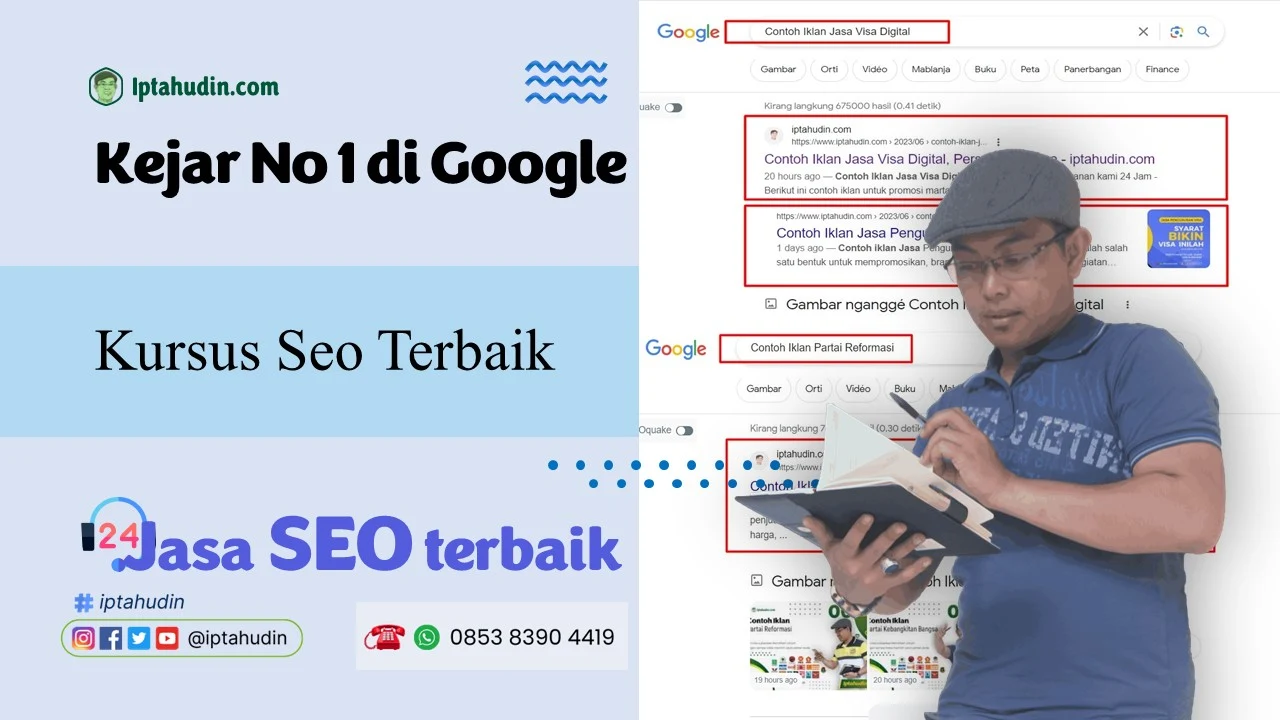 Terima Kursus SEO Terbaik untuk Pemula Bersama Iptahudin