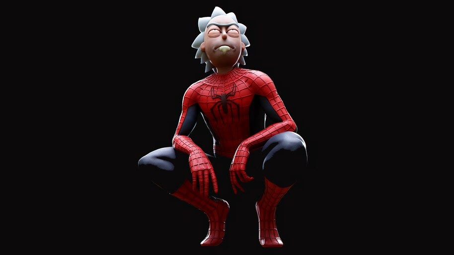Spider-Man, Rick Sanchez, (Rick and Morty), 4K, #5.133 ...