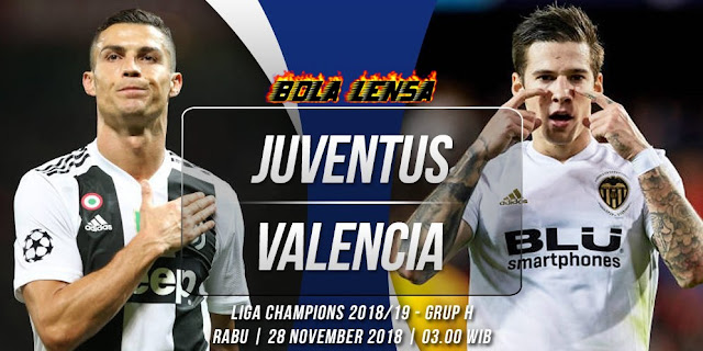 Prediksi Juventus vs Valencia 28 November 2018 | RejekiBet