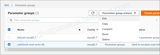 Update Parameter Group