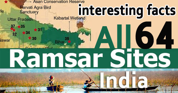 List of all 64 Ramsar Sites in India State Wise UPSC Notes
