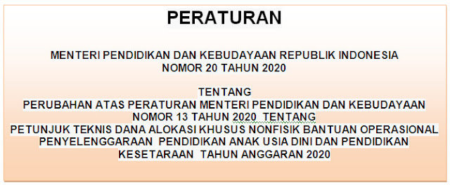 JUKNIS DAK NON FISIK PAUD 2020 PERMENDIKBUD NO. 20 TAHUN 2020-REVISI