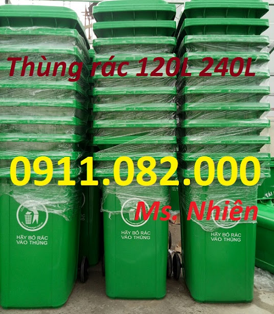 Si gia re so luong thung rac 120L 240L 660L gia re tai vinh long thung rac xanh lh 0911082000