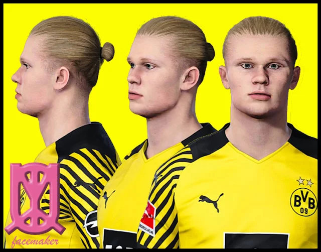 Erling Haaland Face From eFootball 2022 For eFootball PES 2021