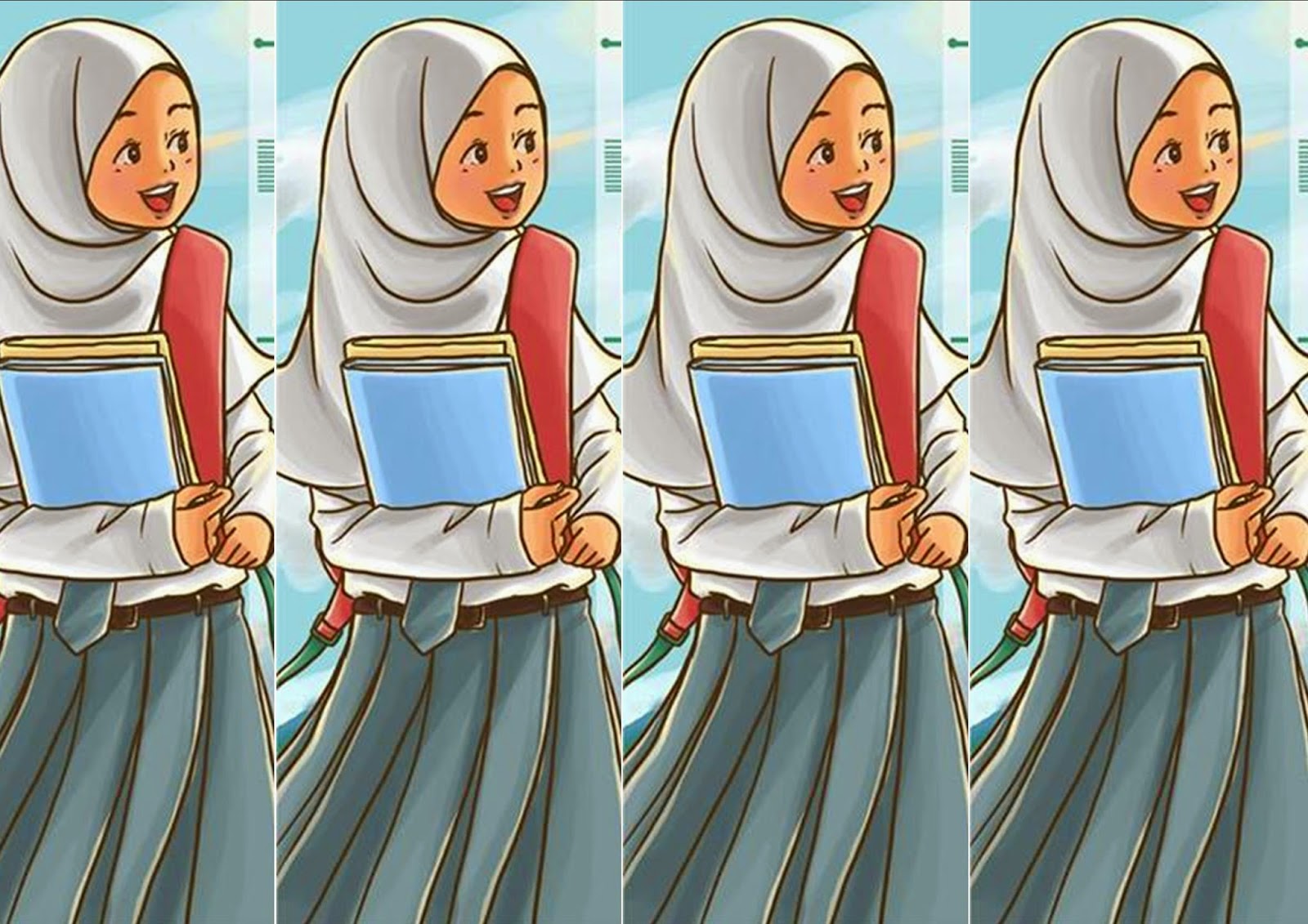 Gambar Kartun Muslimah Bercadar Pakai Topi Medsos Kini