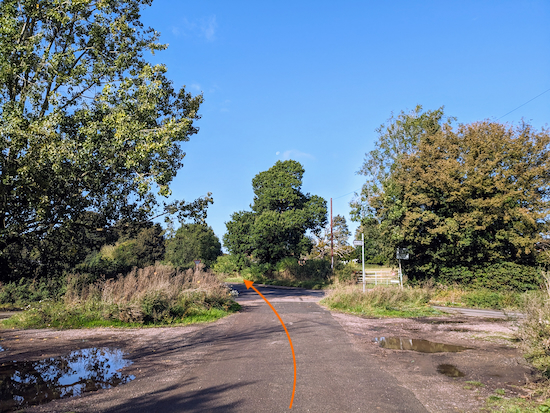 Cross Pipers Lane then head WSW along the pedestrian pavement