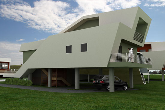 Futuristic House Design of Camelback Houses by GRAFT Architects