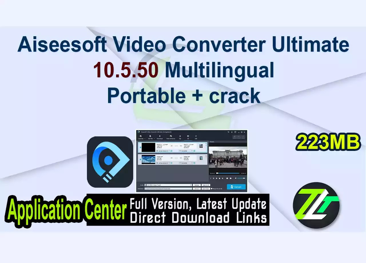 Aiseesoft Video Converter Ultimate 10.5.50 Multilingual Portable + crack