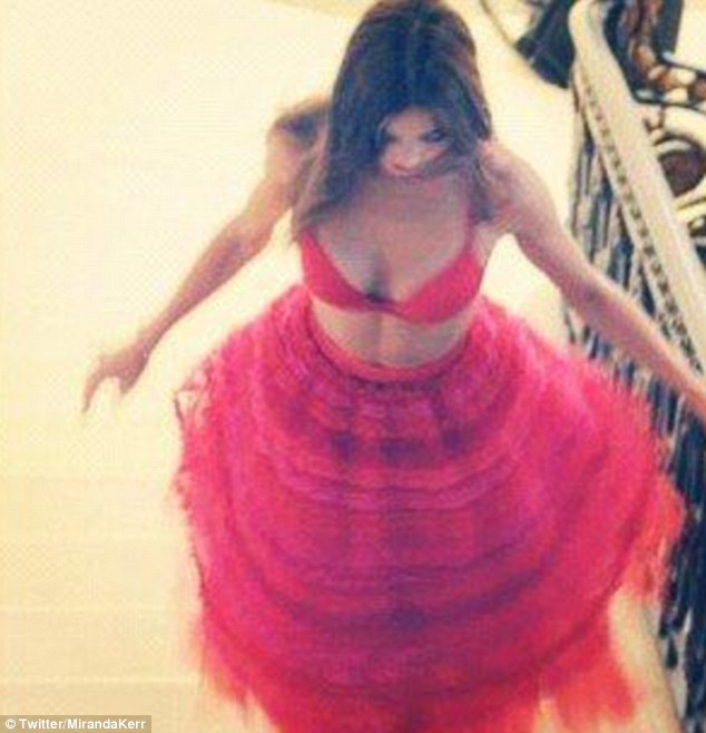 Miranda Kerr in Red Tulle