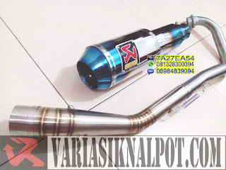 harga knalpot racing Jupiter MX King 150 akrapovic lorenzo half blue