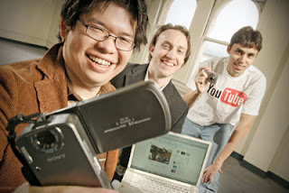 Steve Shih Chen, Jawed 
Karim, Chad Hurley , penemu YouTube