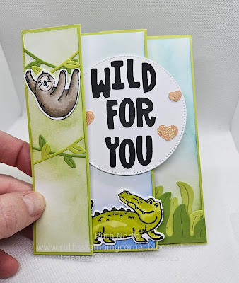 stampin up, jungle pals set, jungle pals dies