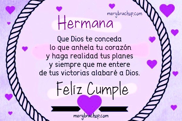 bonitas frases cristianas para mi hermana feliz cumpleaños