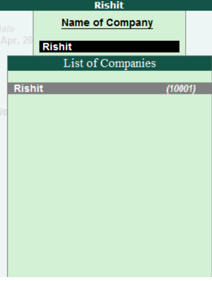 delete company in tally in erp 9