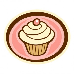 Logo Design Chocolate on Red Velvet Cupcake With Cream Cheese Frosting Mint Chocolate Chip