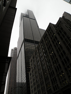 Willis Tower (Sears Tower) lost in the clouds