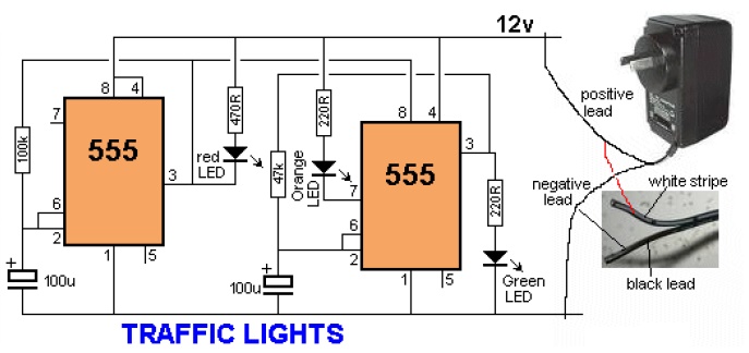 Gambar Rangkaian Simulasi Lampu Lintas Sederhana Buka 