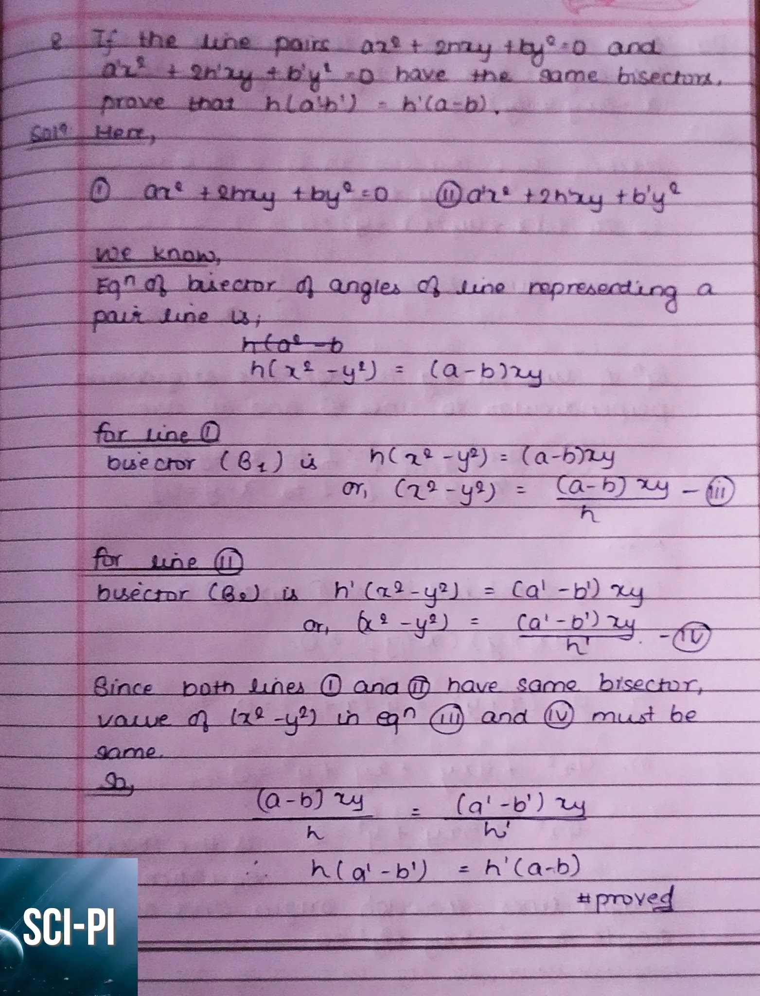 Grade 11 Pair of Straight Lines Exercise Solutions | Basic Mathematics Grade XI by Sukunda Pustak Bhawan