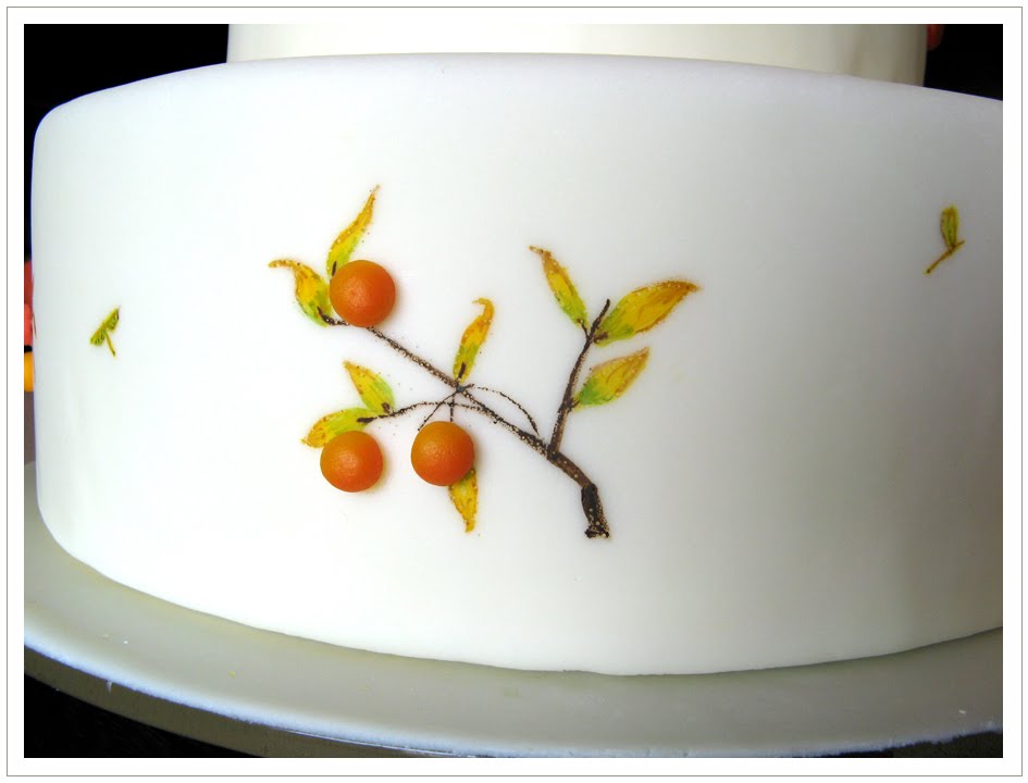Amazing wedding cake featuring birds on a tree Tuscan birds and berries 
