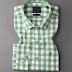 Green White Checks Premium Cotton Shirt