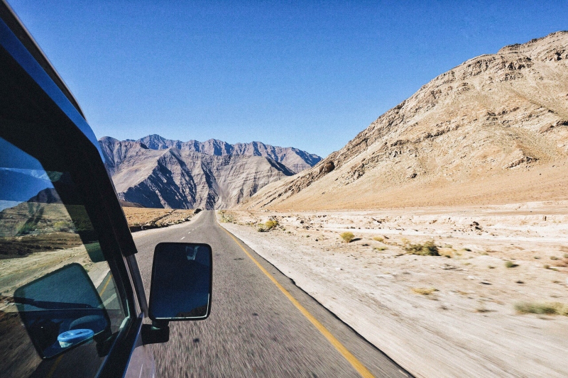 road trip Magnetic Hill Ladakh India