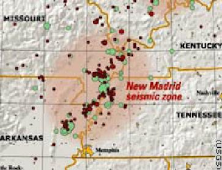 11/11/11 New Madrid Fault Line earthquake map