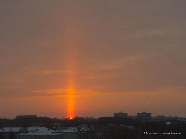 Mysterious Light Beam Appears in the Sky over Chucashia, Russia