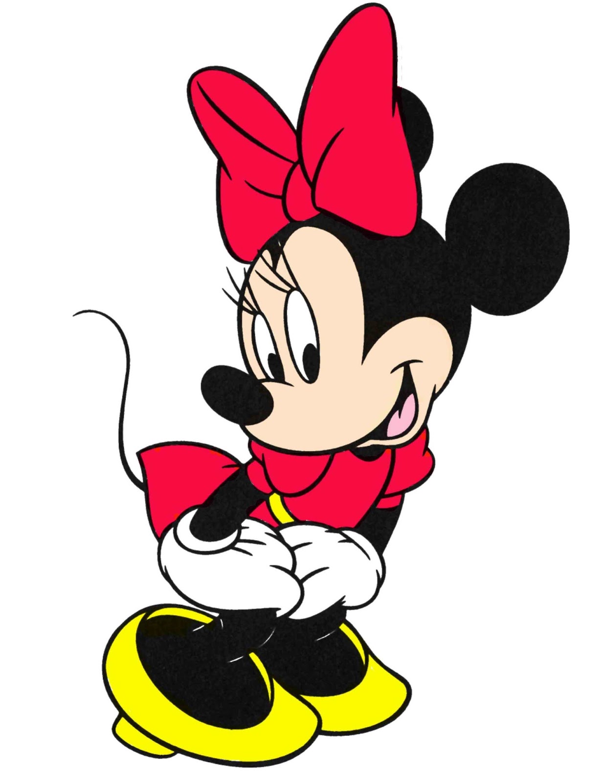 Sketsa gambar  kartun  minnie mouse untuk belajar mewarnai 