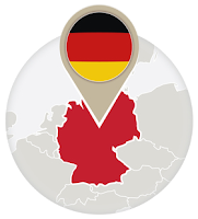 German flag and map