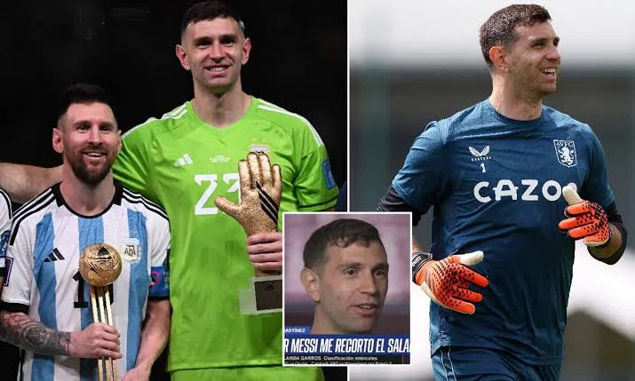 ‘I will cut my salary’ – Emiliano Martinez jokes he will try to tempt Lionel Messi into Aston Villa transfer