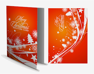 クリスマス グリーティングカード テンプレート christmas greeting card template イラスト素材4