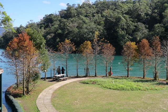 This garden at Sun Moon Lake had some trees in Autumn colours even though it was Winter in Taiwan!. 