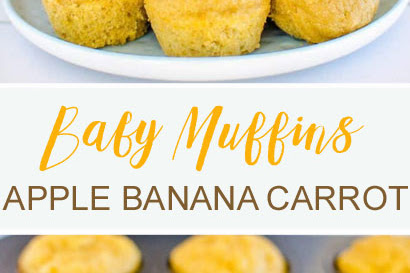 Baby Led Weaning Muffins Apple Banana and Carrot
