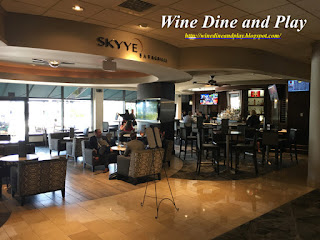 The lounge of Skyye bar overlooks the airport in Tampa