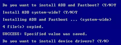 تثبيت اداة ADB and fastboot