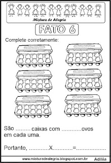 Tabuada de multiplicação do 6 ilustrada