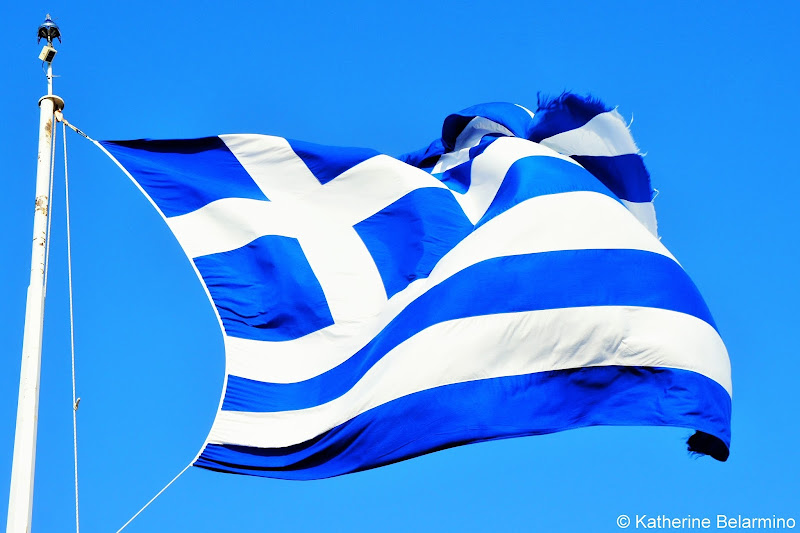 Greek Flag One Day in Athens