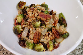 Smoky Farro, Bacon and Brussels Sprouts Bowl