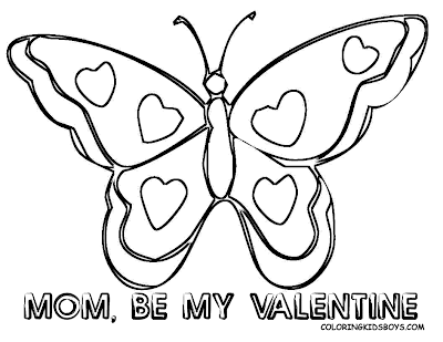 Butterfly Coloring Sheets on Valentines Coloring Pages Valentine Coloring Pages Valentines Day