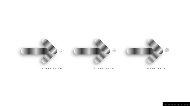 Metallic Arrow Infographics for PowerPoint Templates Slide 10