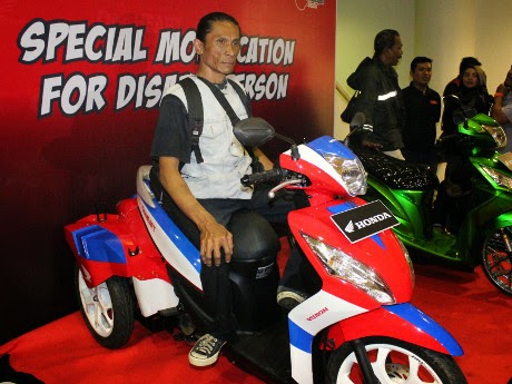 Modifkasi Motor untuk Penyandang Cacat (Difabel) Terbaru 2014