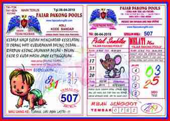 Kode Syair Fajar Pakong Pools 06 April 2018