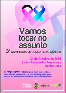 3ª caminhada de combate ao câncer em Teresópolis - Outubro Rosa e Novembro Azul