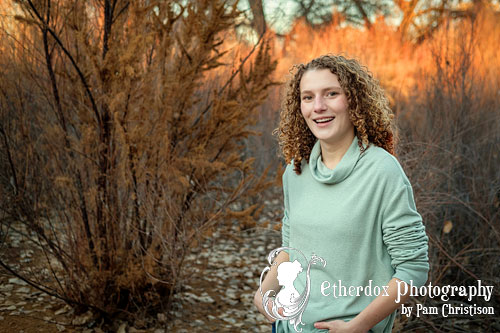 Professional portrait of a Bosque high school senior Albuquerque