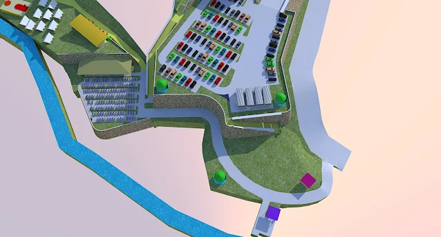 site plan bangunan wisata