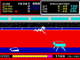 ZX Spectrum Games Hypersports - vaulting the horse