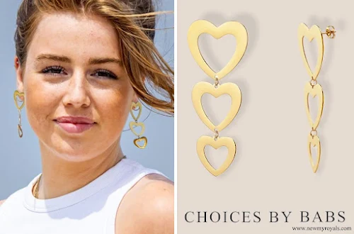 Princess Alexia wore Choices by Babs 3 Hearts Earrings