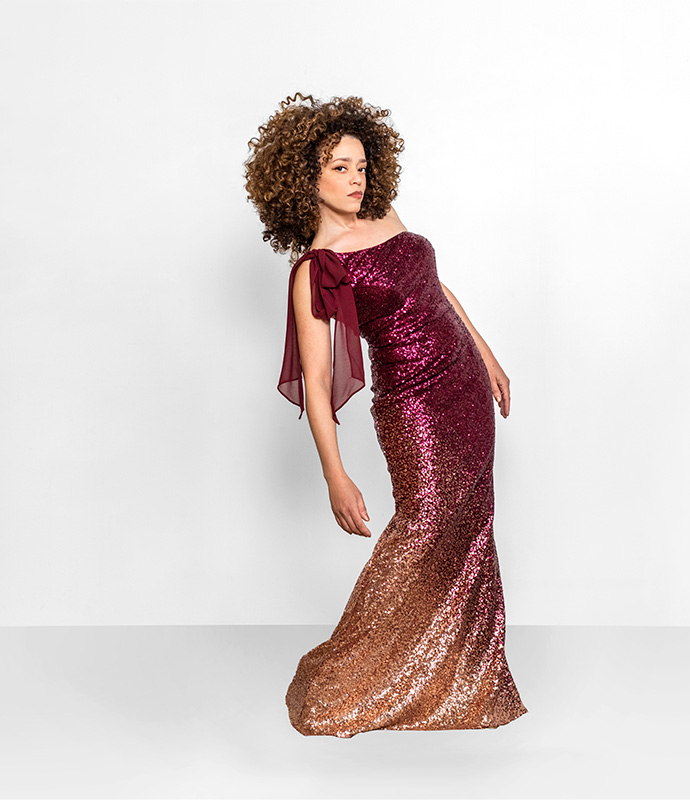 Mermaid sequin gown refashion with Marcy Harriell oonaballoona on Bluprint 