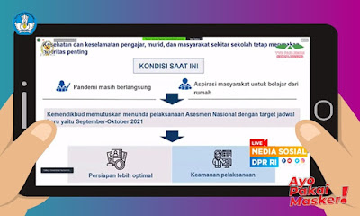 Pelaksanaan Asesmen Nasional Diselenggarakan September-Oktober 2021